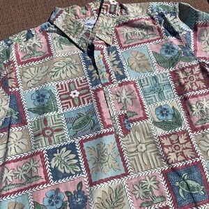 Vintage Reyn Spooner Sea Turtle Pullover Aloha Shirt Mens XL Hawaii Made